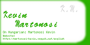 kevin martonosi business card